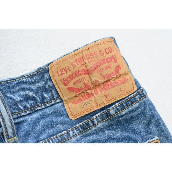 Levi's 505 Regular Fit Straight Stretch Rugged Denim Blue Jeans Mens Sz 50 x 30 - Picture 11 of 11